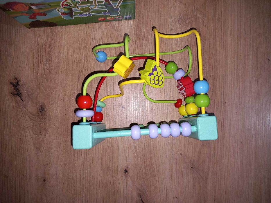 Дървена образователна игра Монтесори - Спирала Лабиринт - НОВА с кутия