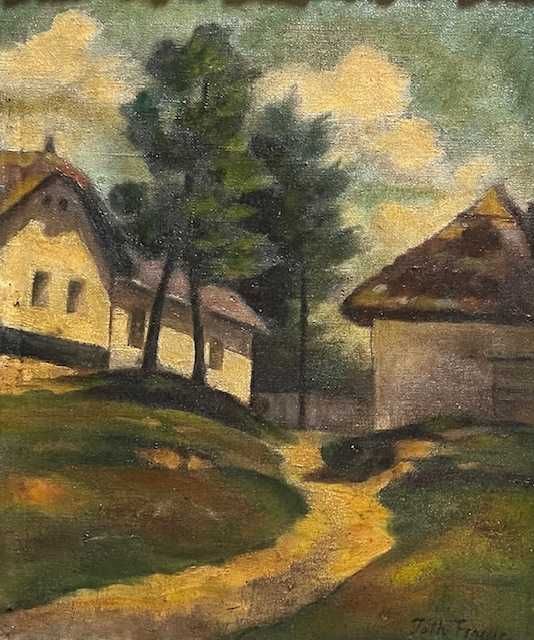 AUTENTIC! Tablou F VECHI, ulei/pânză, Tóth Ferenc (1909-1996), 65x50cm