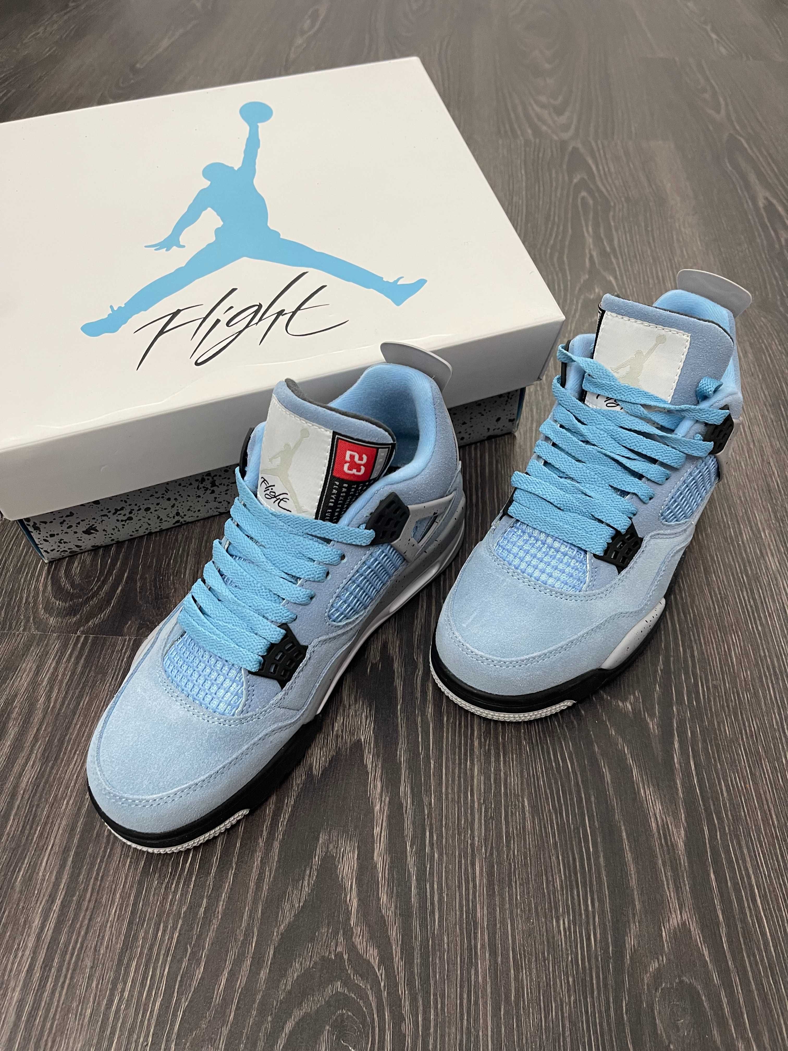 Adidasi JORDAN 4 Retro University Blue - Produs NOU PREMIUM din Piele