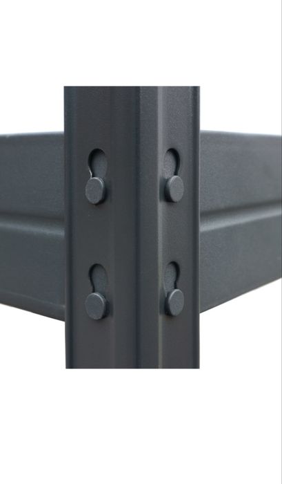 Raft metalic depozitare 180x 90 x 45 cm gri  cu 4 polite