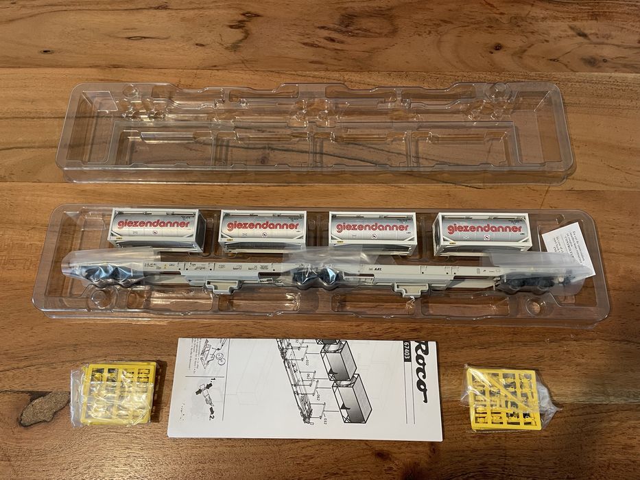 Roco 67403 h0 товарен вагон тип T2000, епоха VI, DC колела