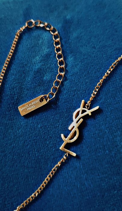 Lant Yves Saint Laurent placat cu aur 14k ysl