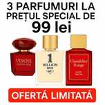 Set de 3 Parfumuri Verose Crystal Noir  1 Billion men Chandelier Rouge