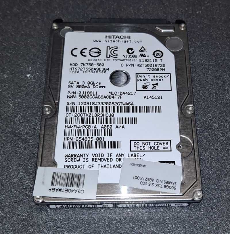 HDD Hitachi Travelstar 7K750 2.5" SATA 500GB