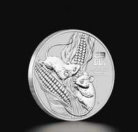 сребърна монета година на мишката 2020 1 унция