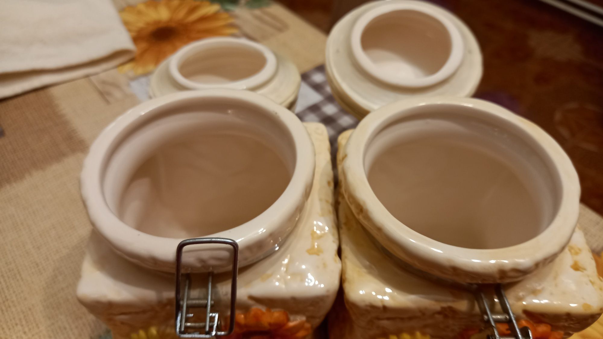 Vand 2 recipiente ceramica art deco pt condimente bucatarie