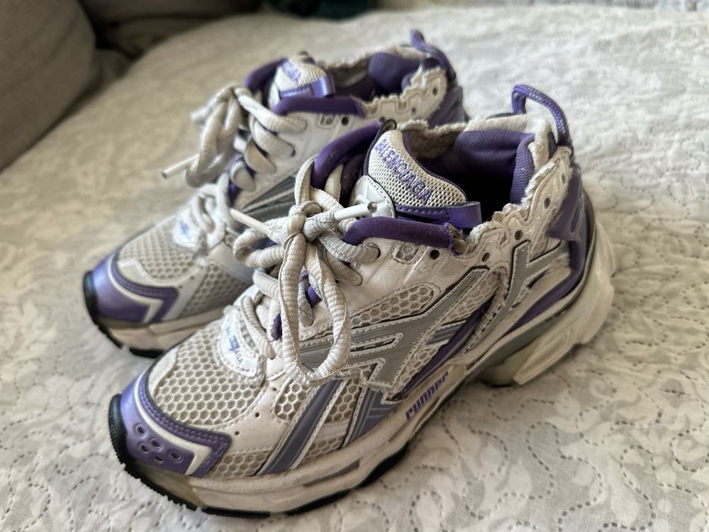 Balenciaga  Runner trainers in purple and silver