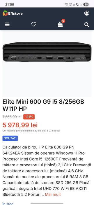 HP mini 600 G9 impecabil