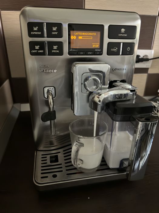 Saeco Philips Exprelia espressor cafea latte macchiato cappuccino inox