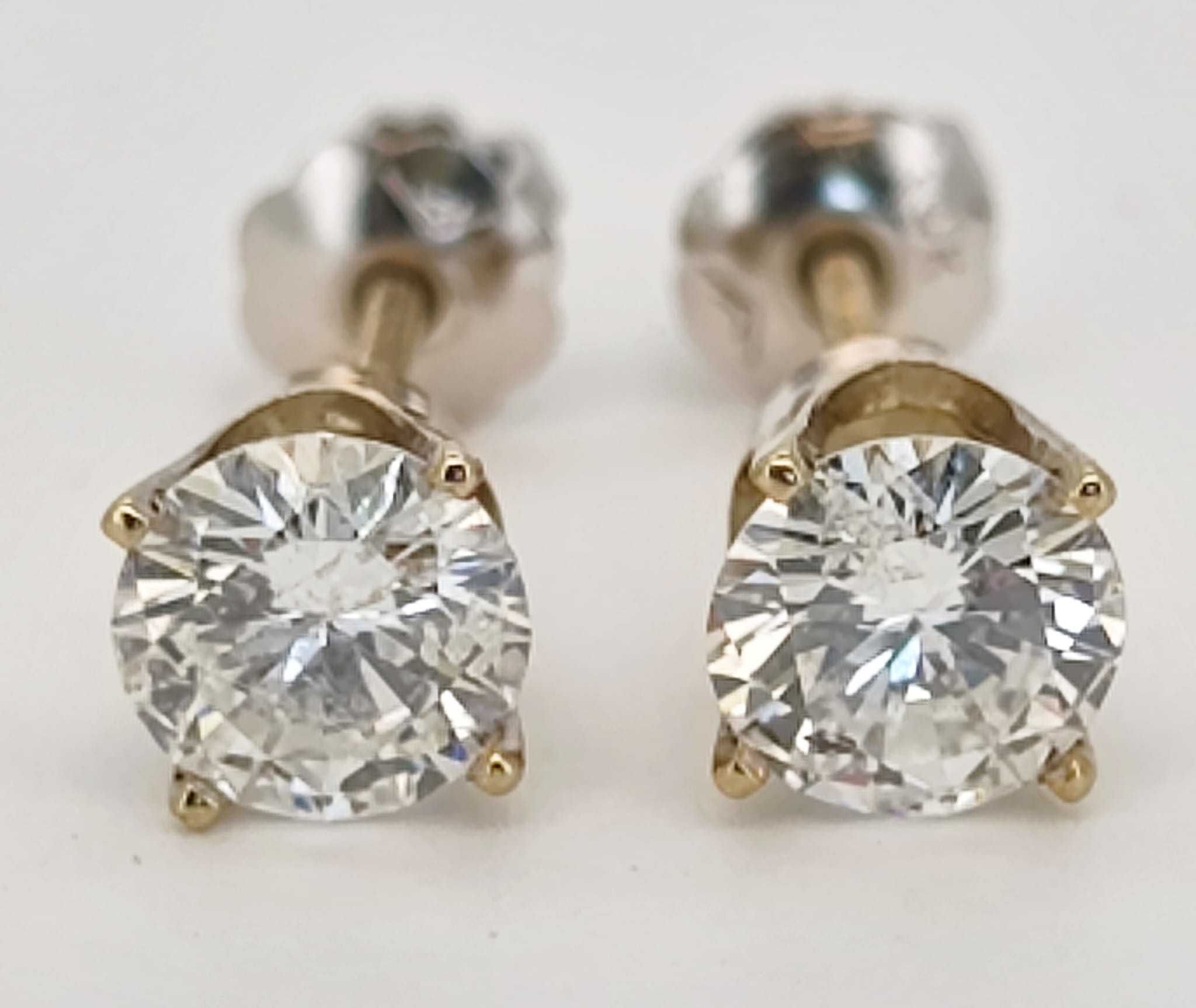 Cercei aur 14k cu diamante 1,25ct