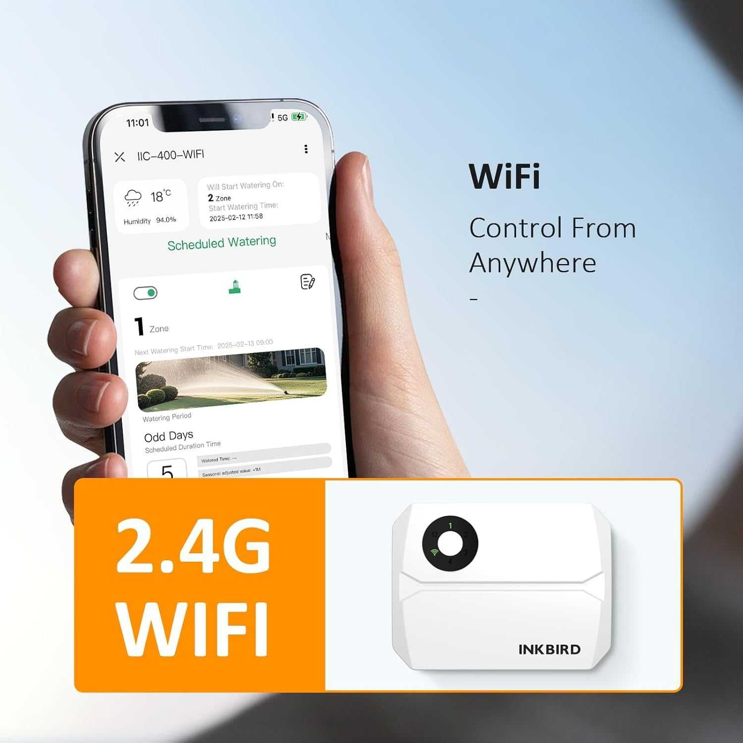 Programator irigatie gazon 4 zone cu wifi aplicatie.