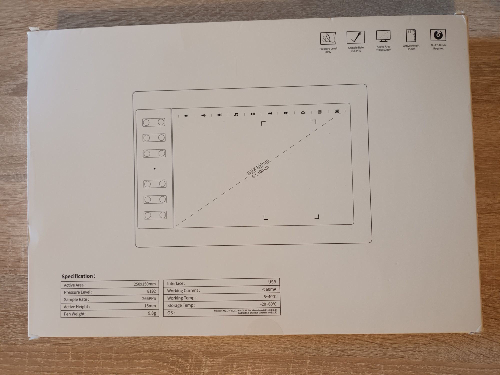 Tabletă Grafică KINSI