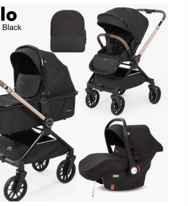Детская универсальная  коляска3 в 1Kidilo  черная