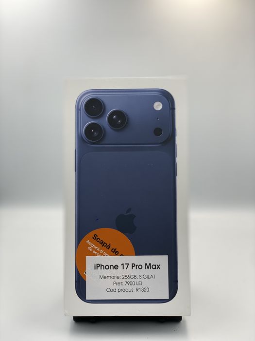 IPhone 17 Pro Max, 256GB memorie, sigilat, 2 ani garnatie