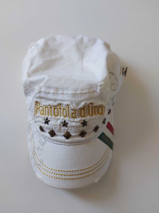 Шапка с козирка Pantofola D Oro , unisex 58 см бяла и черна
