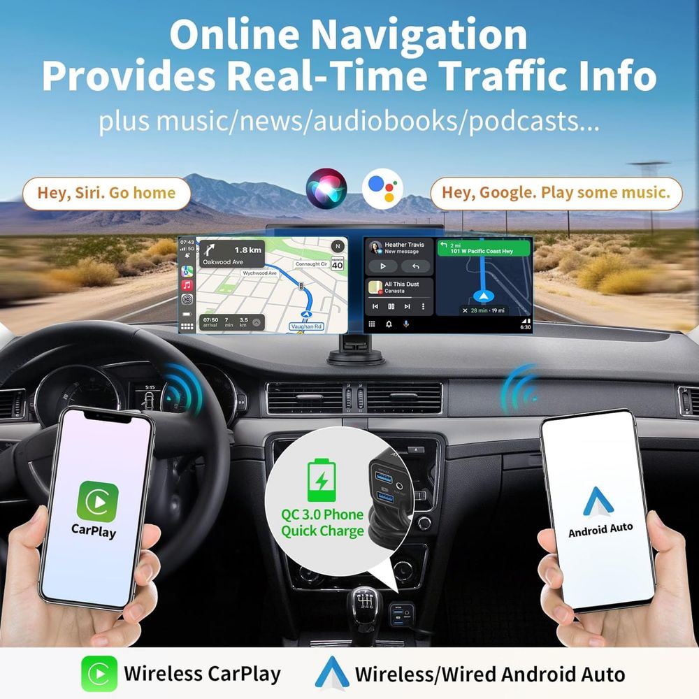 Sistem Navigatie Android Auto Carplay + Camera Trafic