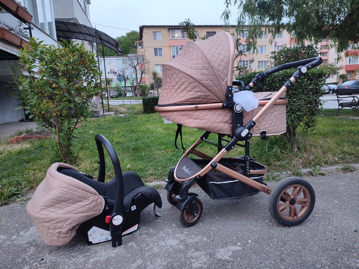 Cărucior Bebe 3 în 1 Baby Care PRO530,