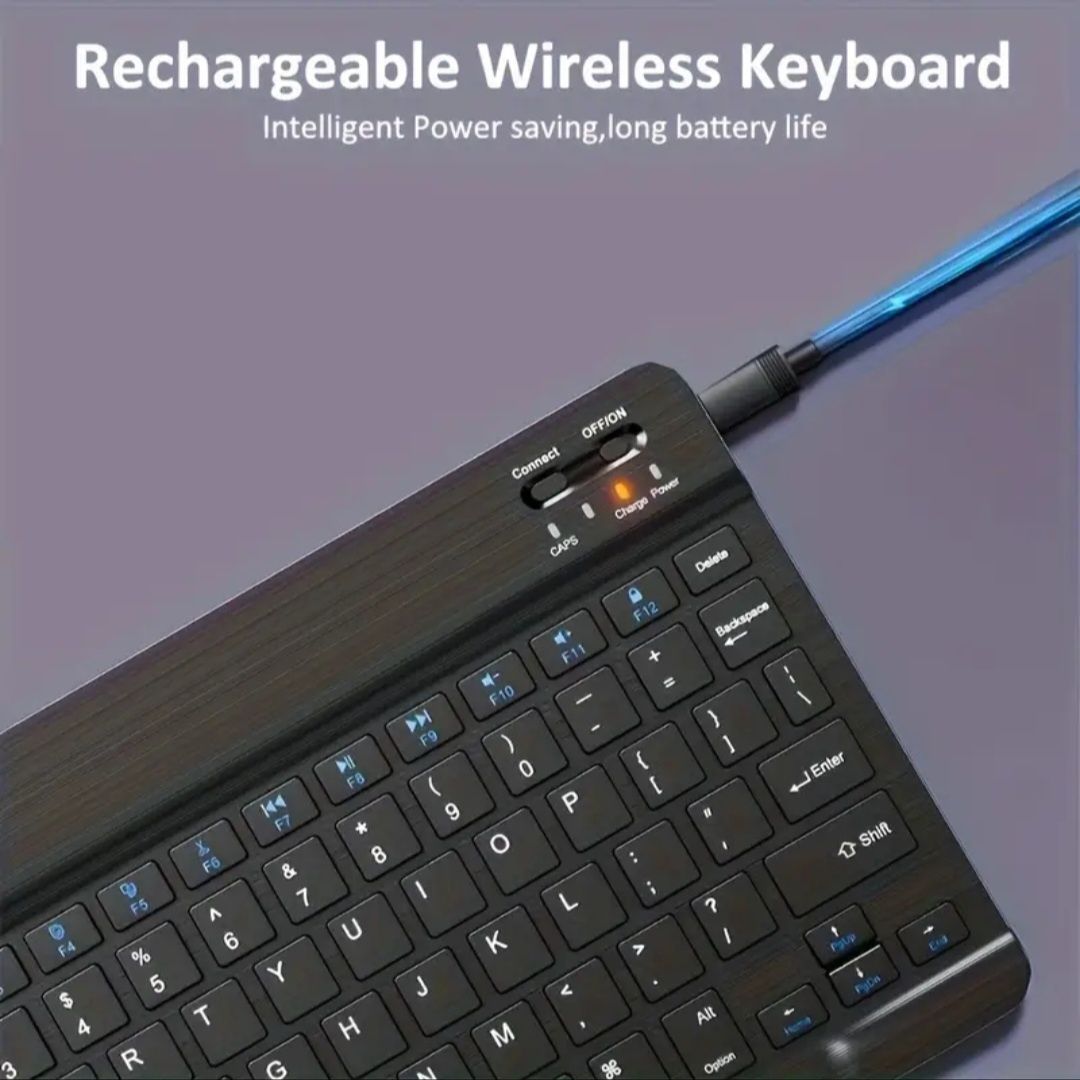 Ултра тънка и тиха безжична Bluetooth клавиатура и мишка