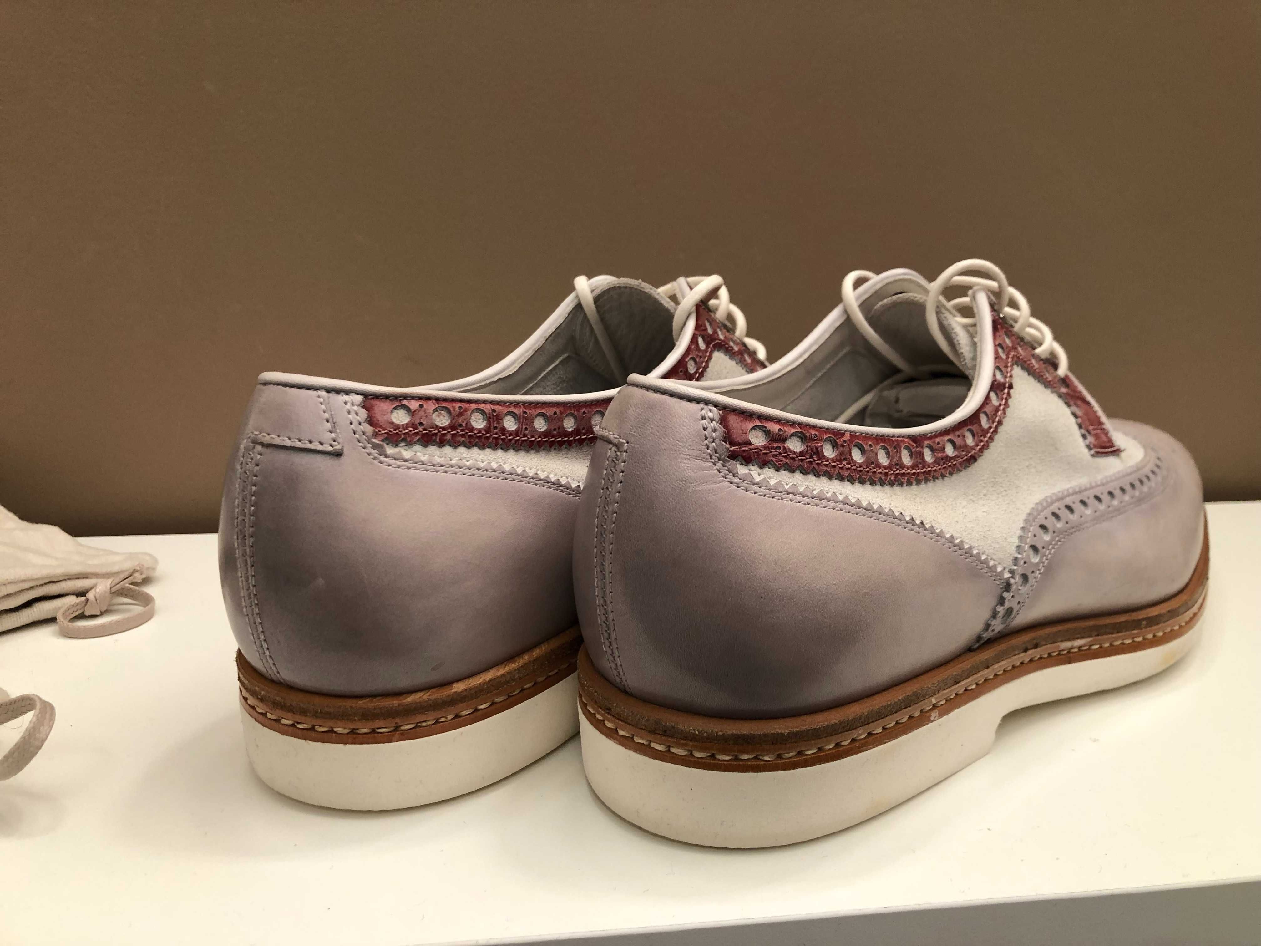 Santoni 42,5 pantofi barbatesti 8,5 italy, autentici, retail 565 euro