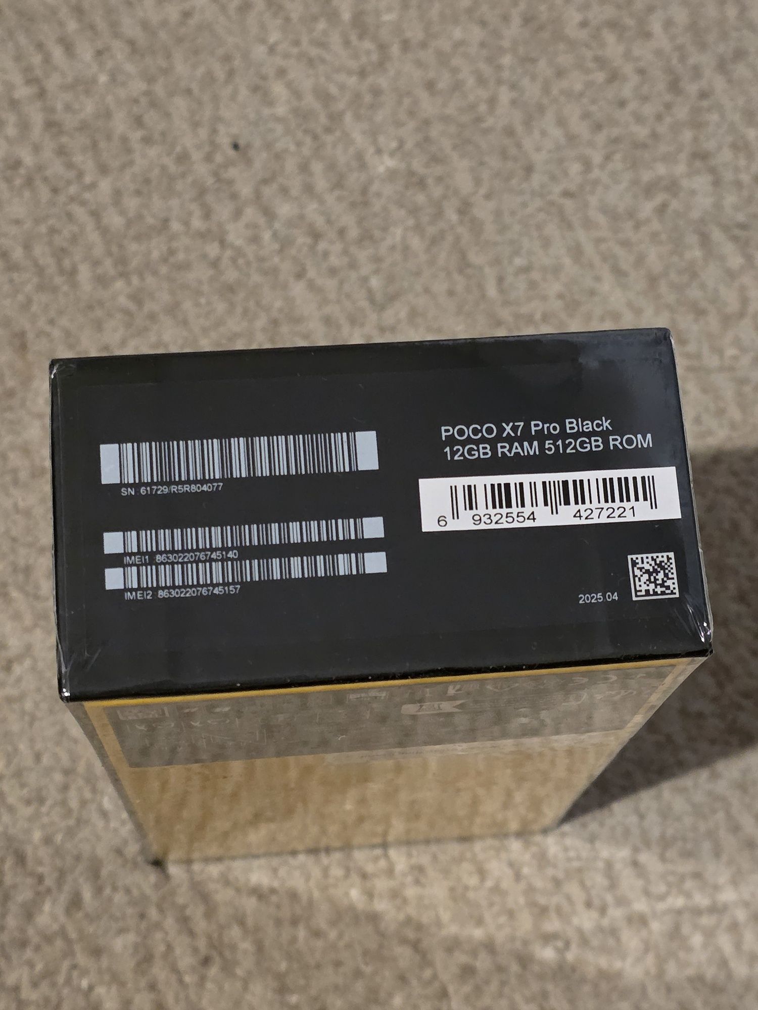 Telefon mobil Poco X7 Pro, 12GB RAM, 512GB, 5G, Black /  SIGILAT