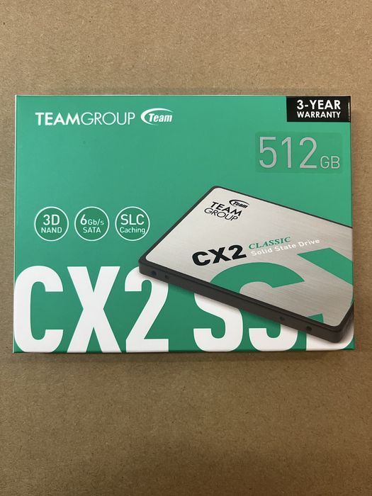 SSD 512Gb TeamGroup CX 2.5” SATA3 R540MB/s W490MB/s