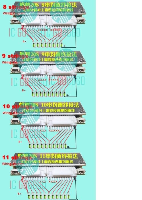 Универсален BMS от 8S до 20S, 400A пик, програмируем с Bluetooth