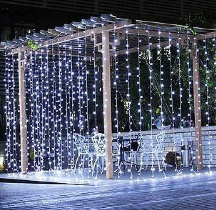 Коледна украса 200LED лампички завеса 2х3 метра