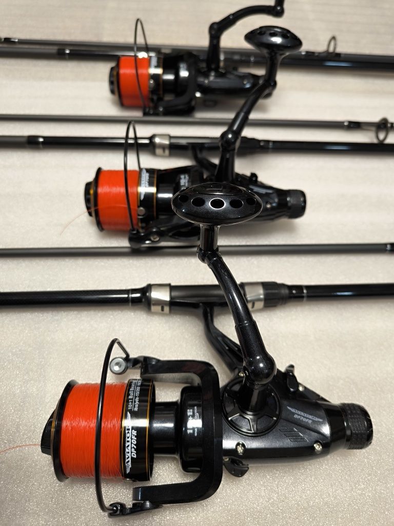 SET 3 Lansete PRO FL FLX9 3.90 3.75Lbs + 3 Mulinete AVIATOR DP70 10+1