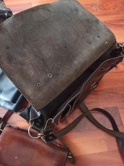 Genti vintage piele naturala