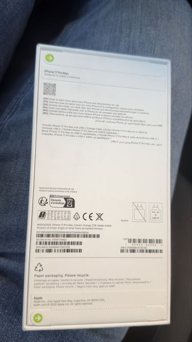 Iphone 17 pro max 2tb