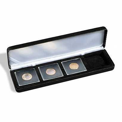 кожени кутии за съхранение и презентиране на монети в капсули quadrum