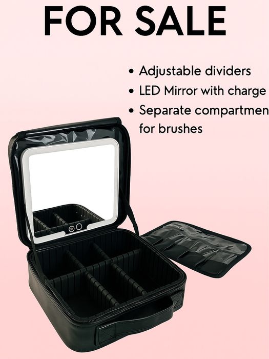 Професионална кутия за грим с LED огледало