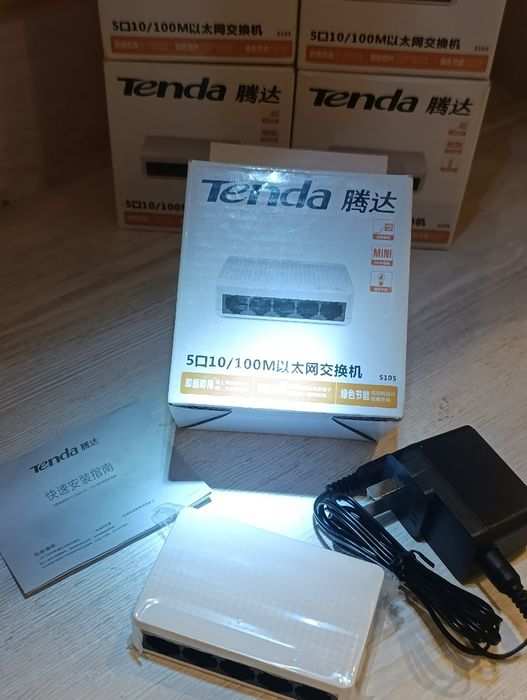Сетевой свитч Tenda S105 — 5 портов, 100 Мбит/с, новый