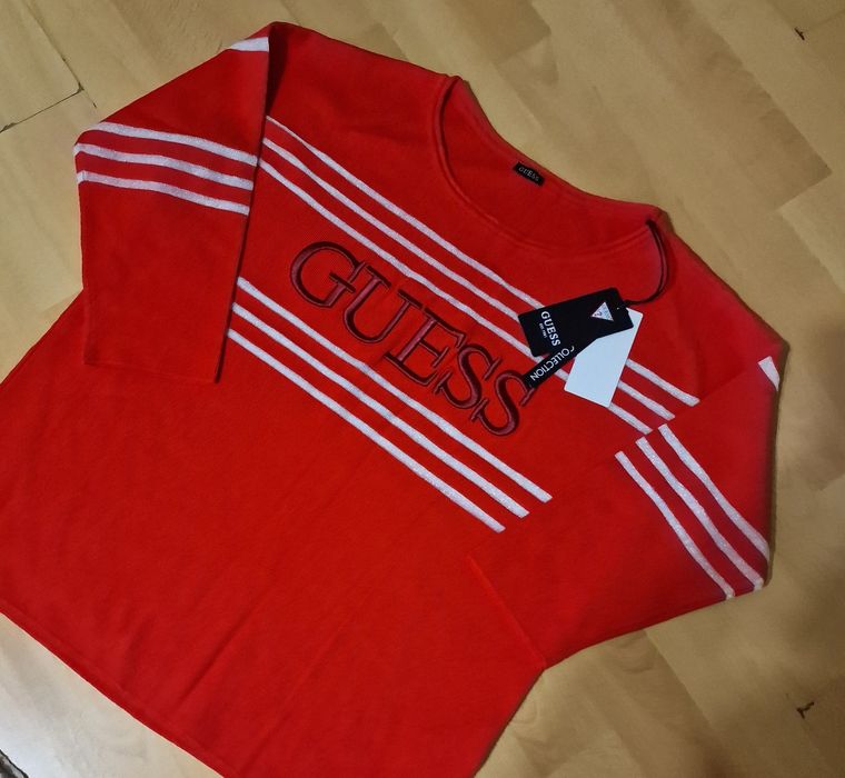 Bluza originala, insertii fir lurex/Italia, logo brodat