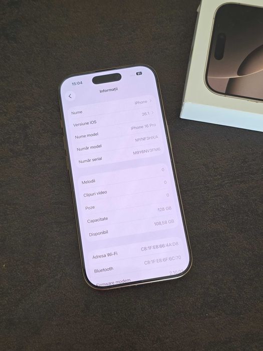 iPhone 16 Pro 128GB Desert bateria 100%