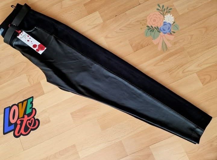Pantaloni Tendresse dama,insertii piele eco,super calitate,noi/etichet