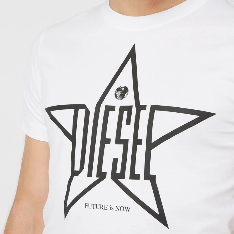 Оригинална мъжка тениска Diesel SNRE-T-DIEGO_BIANCO