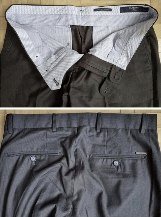 Pantaloni conici office / costum Mango, Barbati - W30 (40)