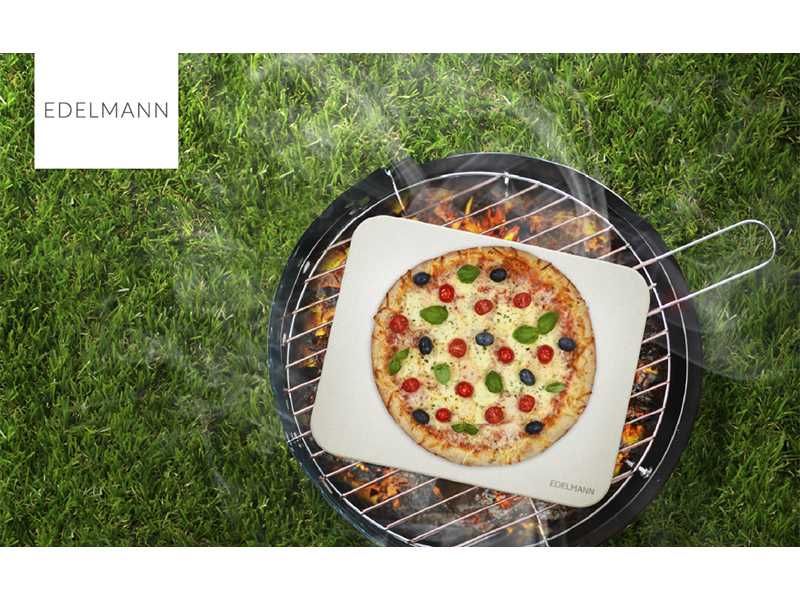 НОВИ! Каменна плоча за пица 38х30см 3 части с тава и нож за пица