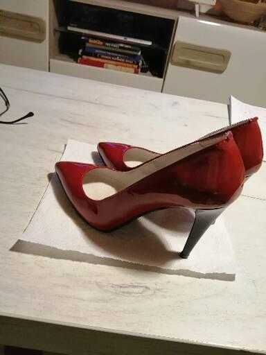 Pantofi roșii piele, casual,design elegant, pt serviciu sau dif. even.