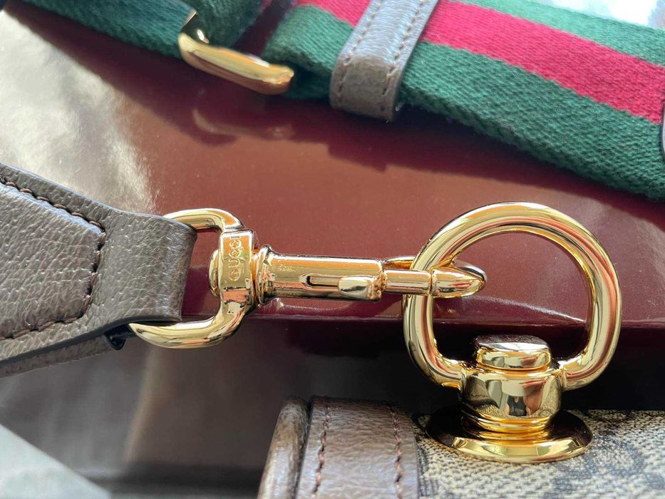 GUCCI Дамска чанта Гучи Blondie Кожена Текстилна презрамка Автентична