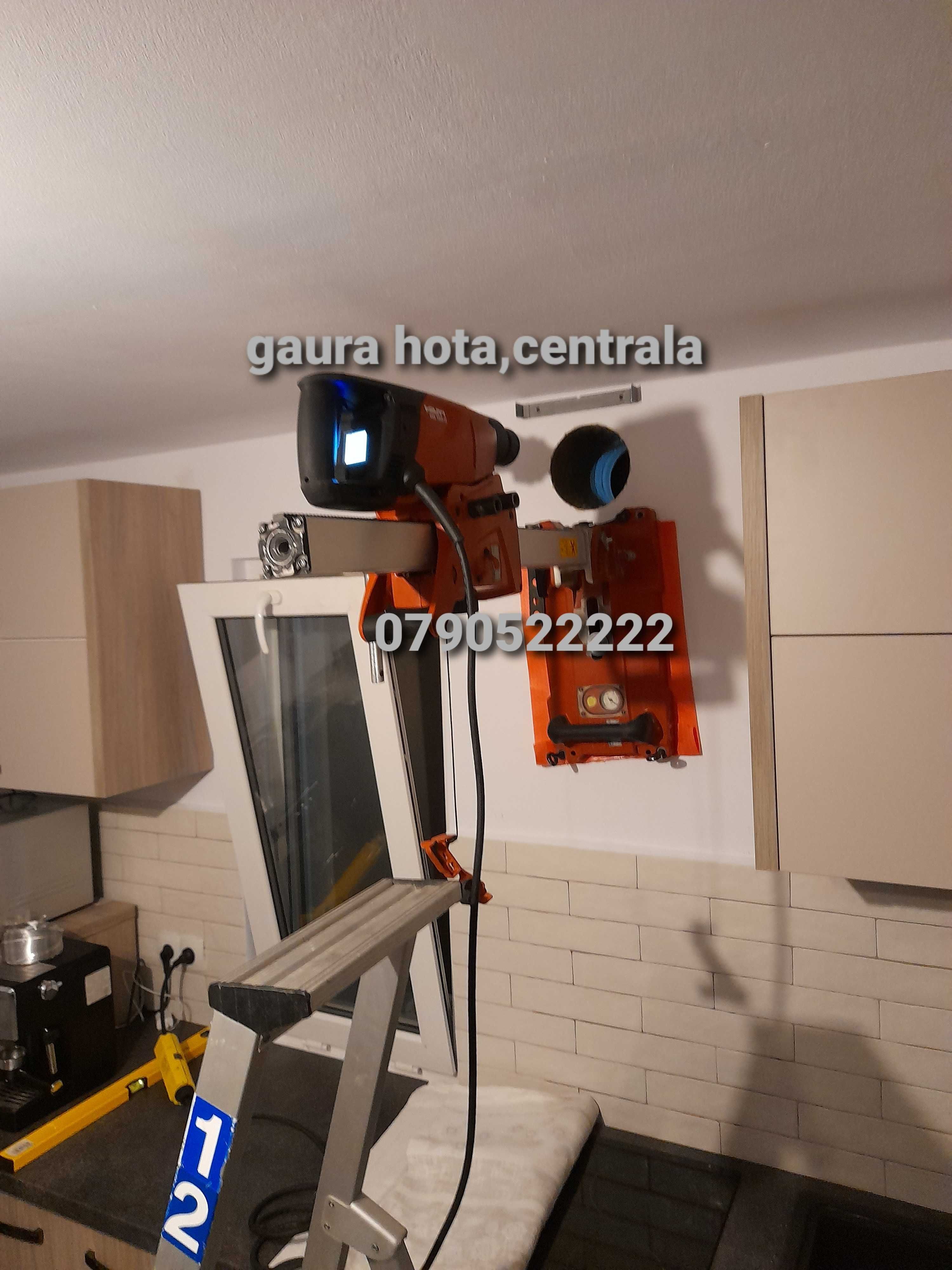 gaura hota,carotare beton,ventilatie,carota,horn,centrala,vid Ø380