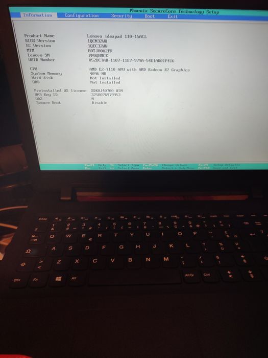 Placa de baza laptop Lenovo ideapad 110-15ACL - AMD E2-7110