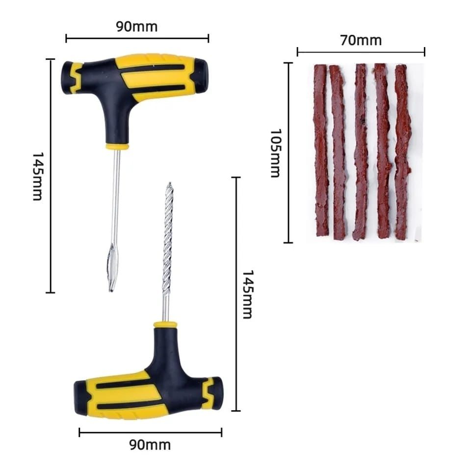 Kit reparație pană cu 3 șnururi, Reparatie Pana Anvelope Kit Călătorie