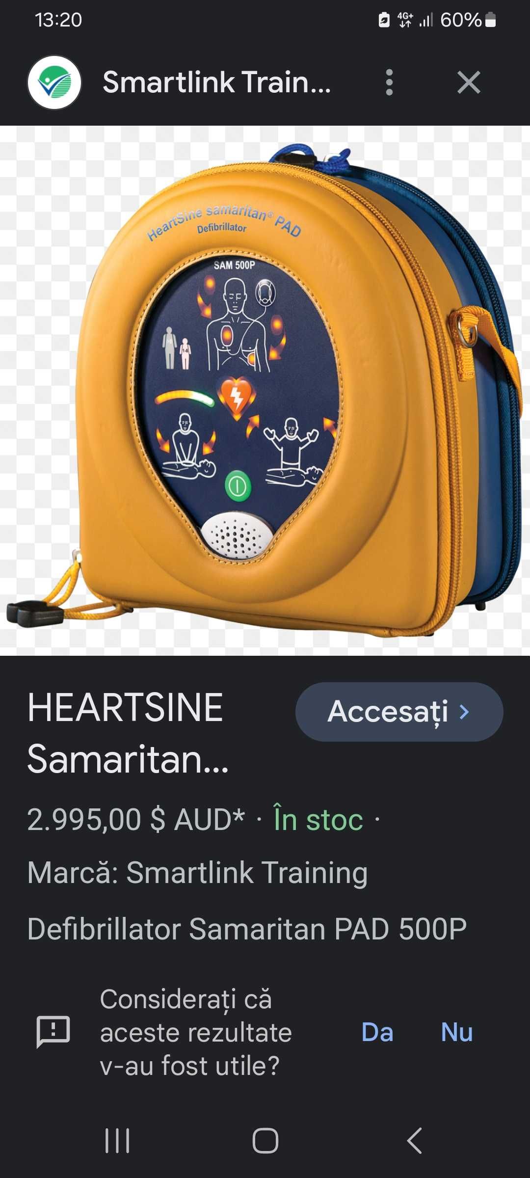 Defibrilator medical ,HeartSine Samaritan PAD 350P/360P AED ,nou