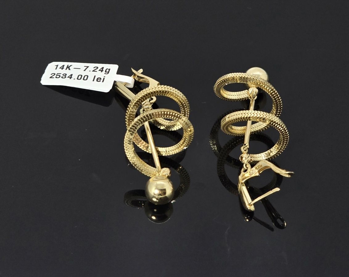 Cercei aur 14k 7.24gr