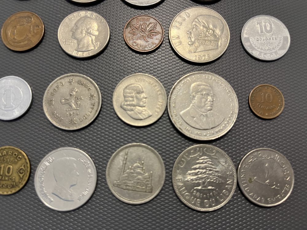 Colectie lot 50 monede din 50 de tari diferite
