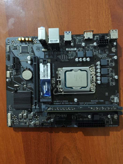 Gigabyte H610+Intel Core i3 12100F+Kingston Ddr4 16gb 3200 Ideal Kompl