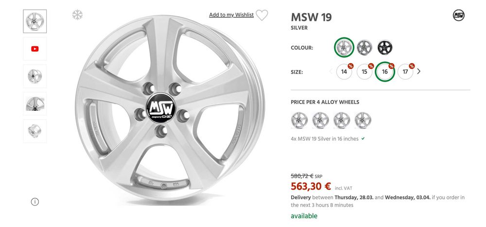 Jante OZ, 16 inch, 5x112