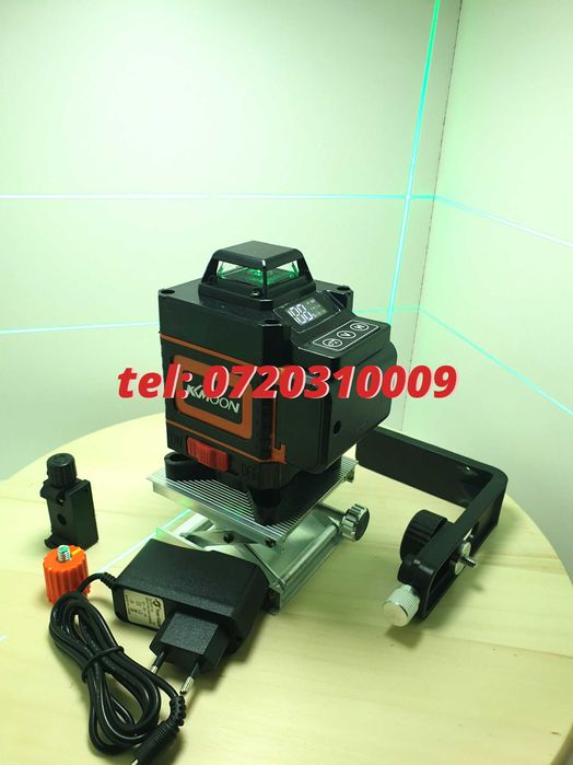 Superoferta Auto Nivela Laser Verde Kamoon 4d 16 Linii 30m Cu Detecto